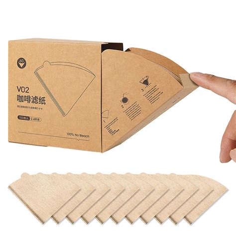Supvox® 100 Counts Coffee Filter Paper for Brewing Coffee Natural ...