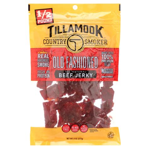 Tillamook Country Smoker All Natural Old Fashioned Beef Jerky, 8 oz ...