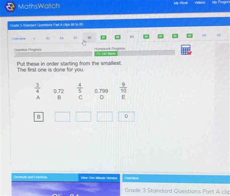 Image result for MathsWatch Grade 3 Answers