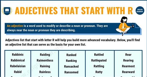700+ Remarkable Adjectives that Start with R in English - ESL Grammar