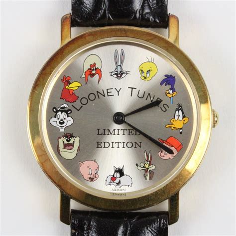 Pedre Looney Tunes Watch 18K Gold Plate 12 Warner Characters 1991 LE ...