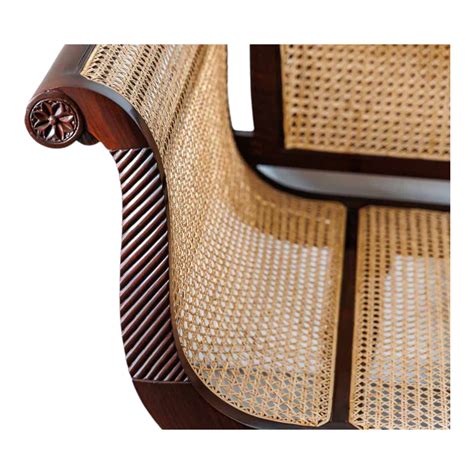 Neci 3 Seater Teak Wood & Rattan Sofa – Nismaaya Decor