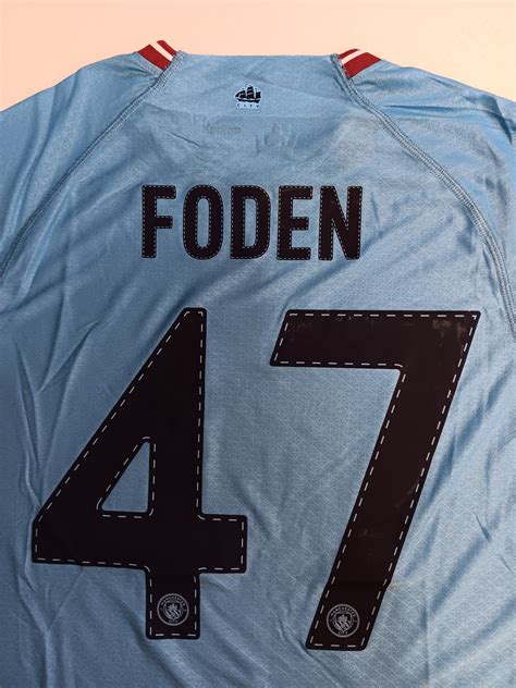 Phil Foden Manchester City FC UCL Final Match Slim Home Soccer Jersey ...