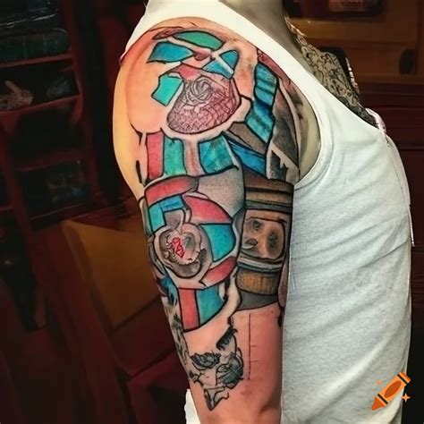 Patchwork Heart Tattoo