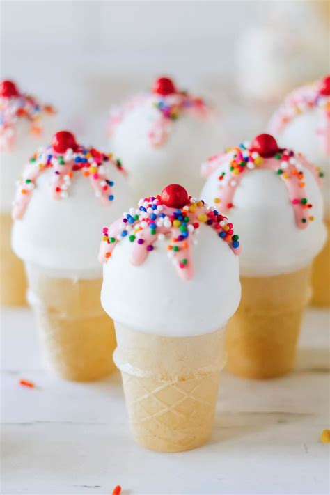 Pin on Cake pops ice cream cones