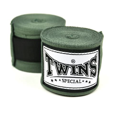 Twins CH5 Olive Green 5m Muay Thai Hand Wraps - Muay Thai Store