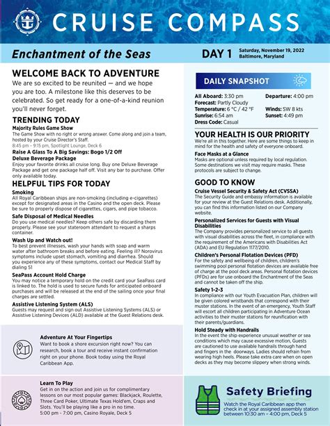 Enchantment of the Seas 12-night Southern Caribbean Cruise Compass ...