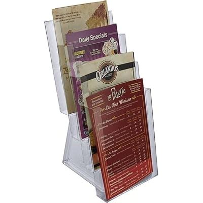 Azar Displays Azar 252307 Four-Tier Bi-Fold Size Brochure Holder India ...