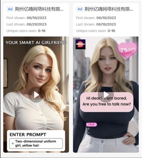 Ads for 'AI girlfriends' offering sexual images and company are ...