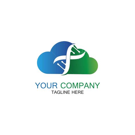 Dna Cloud Logo Vector Design Template Vector Emblem Cloud Research ...