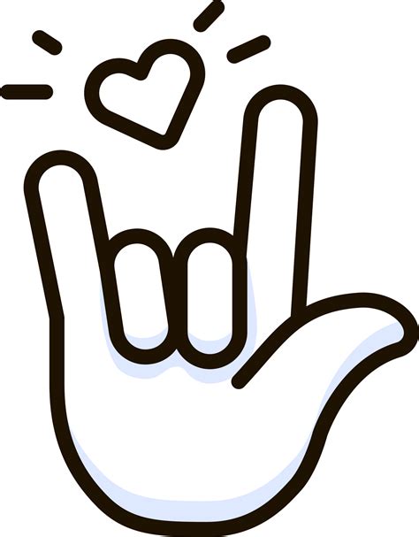 love hand sign emoji sticker 27750321 PNG