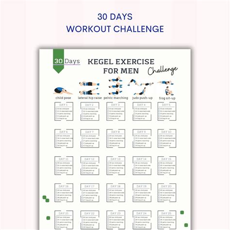 30 Day Men’s Kegel Exercise Challenge | Kegel Exercise Guide | Men's ...