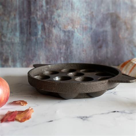 Pre-seasoned Cast Iron Non-stick 12 Pit Paniyaram/Appam/Appe – fabartistry