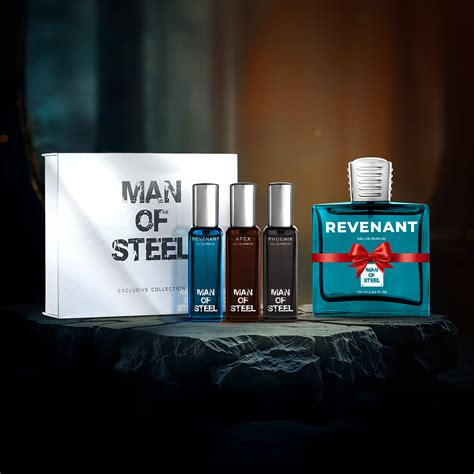 Man of Steel Exclusive Gift Set 3x20ml | Free MOS Revenant Perfume 100 ...