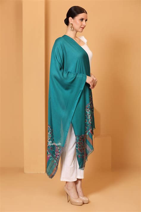 Pashtush womens Bamboo stole, Reversible Ethnic Paisley Palla design ...
