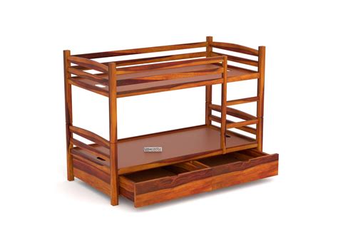 Buy Karter Bunk Bed (Honey Finish) Online in India | UrbanWood