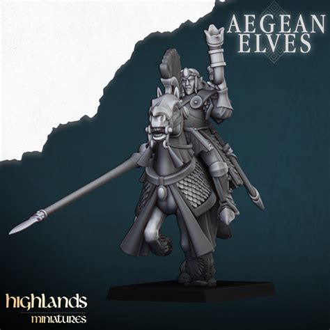 Buy Highlands Miniatures - Aegean Elves - Elves Mounted Lances with EMC ...