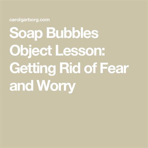 Image result for Object Lesson On Worry Science Experiment