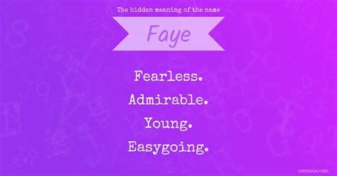 The hidden meaning of the name Faye | Namious