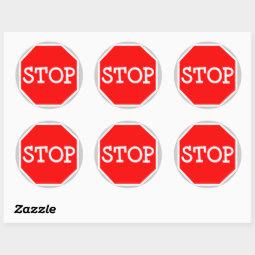 Stop Sign Stickers | Zazzle