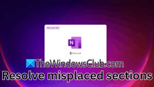Image result for OneNote Misplaced Sections Error