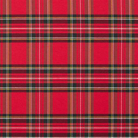 Red Original Scottish Tartan Fabric, Tartan Fabric by the Yard, COTTON ...