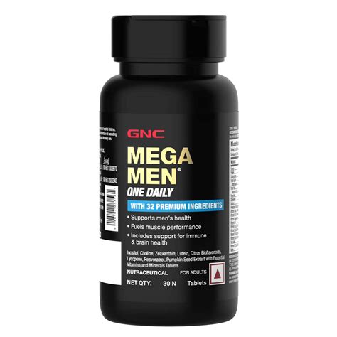 Buy GNC MEGA MEN ONE DAILY MULTIVITAMIN - 60 TABLETS Online & Get Upto ...