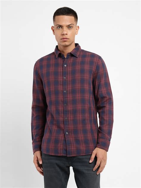 Men's Checkered Spread Collar Shirt – Levis India Store
