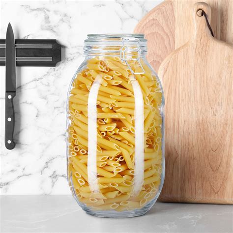 UMAI Glass Jars for Kitchen Storage | 2000ml | Mason Jar with Buckle L ...