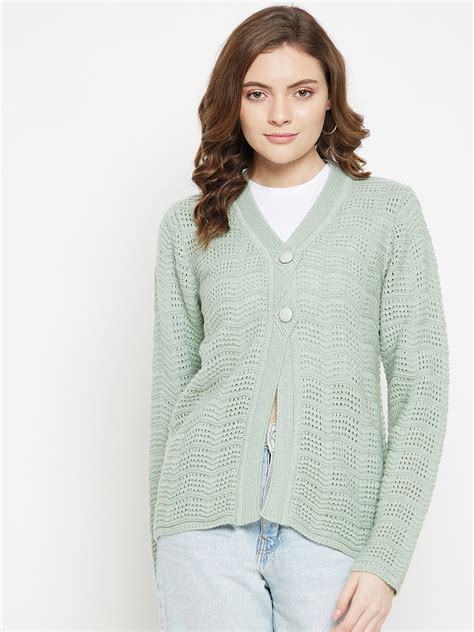 Buy Madame Women Green Cardigan - Sweaters for Women 19452538 | Myntra