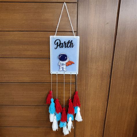 Astronaut Theme Name Plate with Tassle – The Gift Baskett