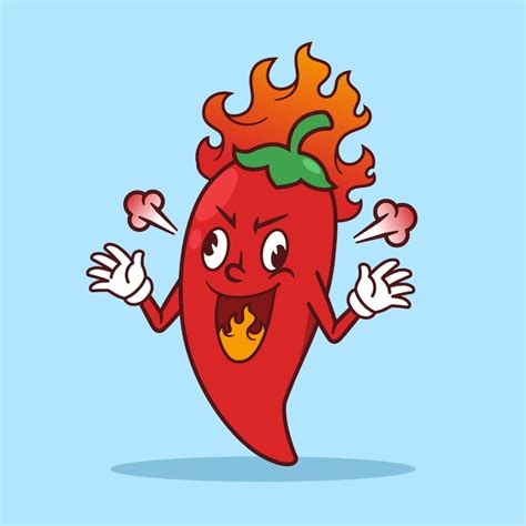 Handgezeichnete Jalapeno-Cartoon-Illustration | Kostenlose Vektor