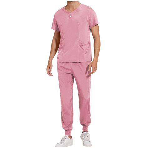 Aofany Scrubs for Men, Scrubs Medical Uniform Scrubs Set Medical Scrubs ...