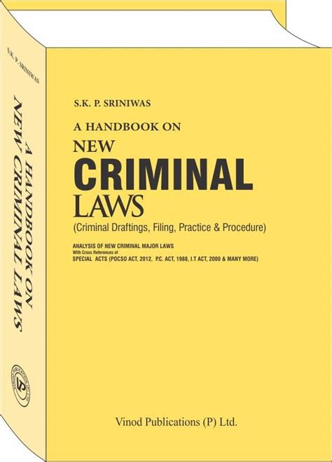 Buy A HandBook on NEW CRIMINAL Laws ( Criminal Drafting, Filing ...