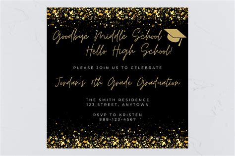 Image result for Middle School Graduation Invitations