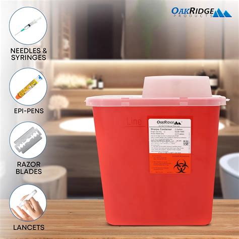 OAKRIDGEPRODUCTS Oakridge Products Large Sharps Container for Home ...