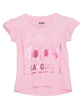 Kidsville Batgirl Girls' Plain Regular Fit T-Shirt (BM1GGT90_Candy Pink ...