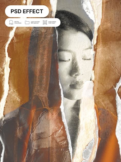 Ripped paper photo effect | Free PSD