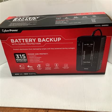 CyberPower MDL SX650U PC Battery Backup 315 Minutes Runtime “Brand New ...