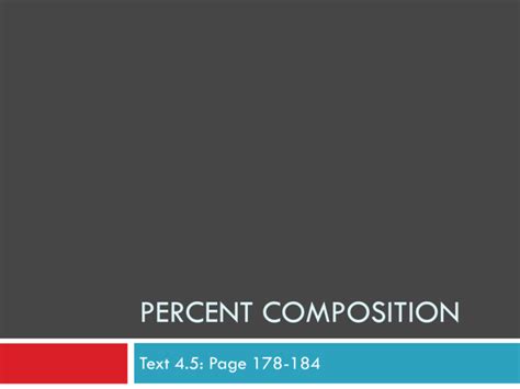 Image result for Percent Composition Examples