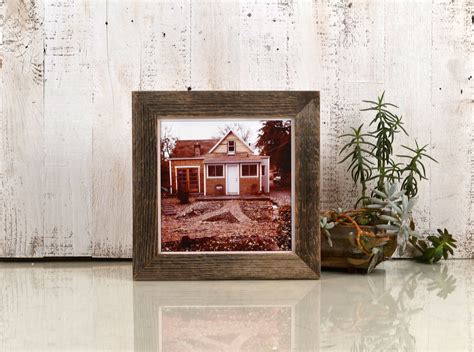 8x8 Square Picture Frame in 1.5 Wide Rustic Natural Reclaimed Cedar ...