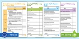 Grade 5 CAPS Geography Planning Sheet - Twinkl South Africa
