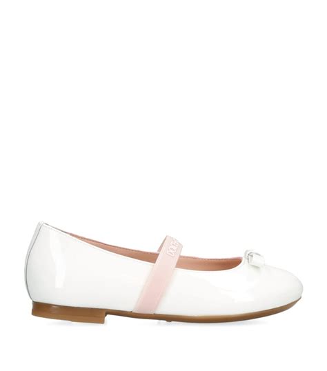 Dolce & Gabbana Kids Patent Leather Logo Ballet Flats | Harrods US