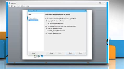 CreateDatabase in OpenOffice 的图像结果