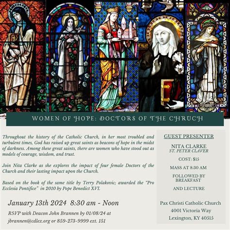 Women of Hope: Doctors of the Church , 4001 Victoria Way Lexington, KY ...