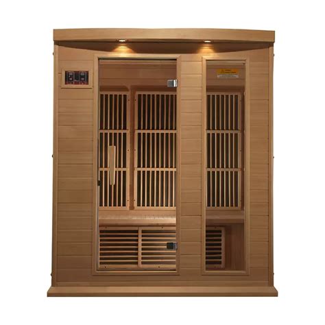 Maxxus 3-Person Infrared Sauna with 7 Pure Tech Heaters with Foot ...