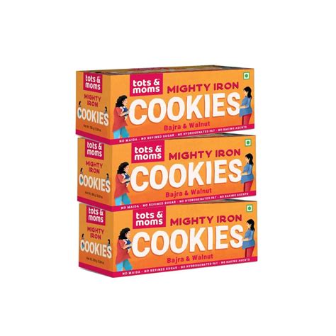 Tots & Moms Foods - Mighty Iron Cookies - Bajra & Walnut | Boost ...
