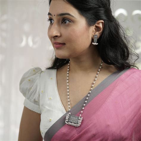 Silver Nakshi Set with Pearls (Small) | 92.5% Sterling Silver