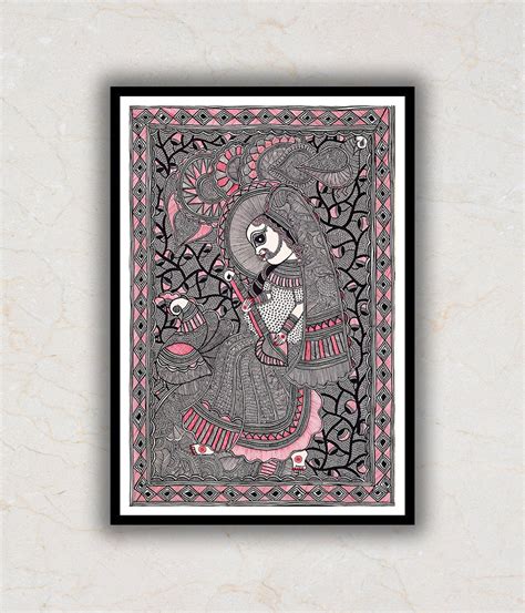 Goddess Saraswati Madhubani Art Painting For Home Wall Art Decor ...