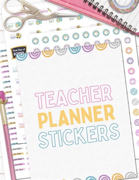FREE Teacher Planner Stickers {CUTE!} - A Country Girls Life ...